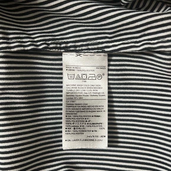 Banana Republic Black and White Striped Dillon Shirt - Picture 3 of 3